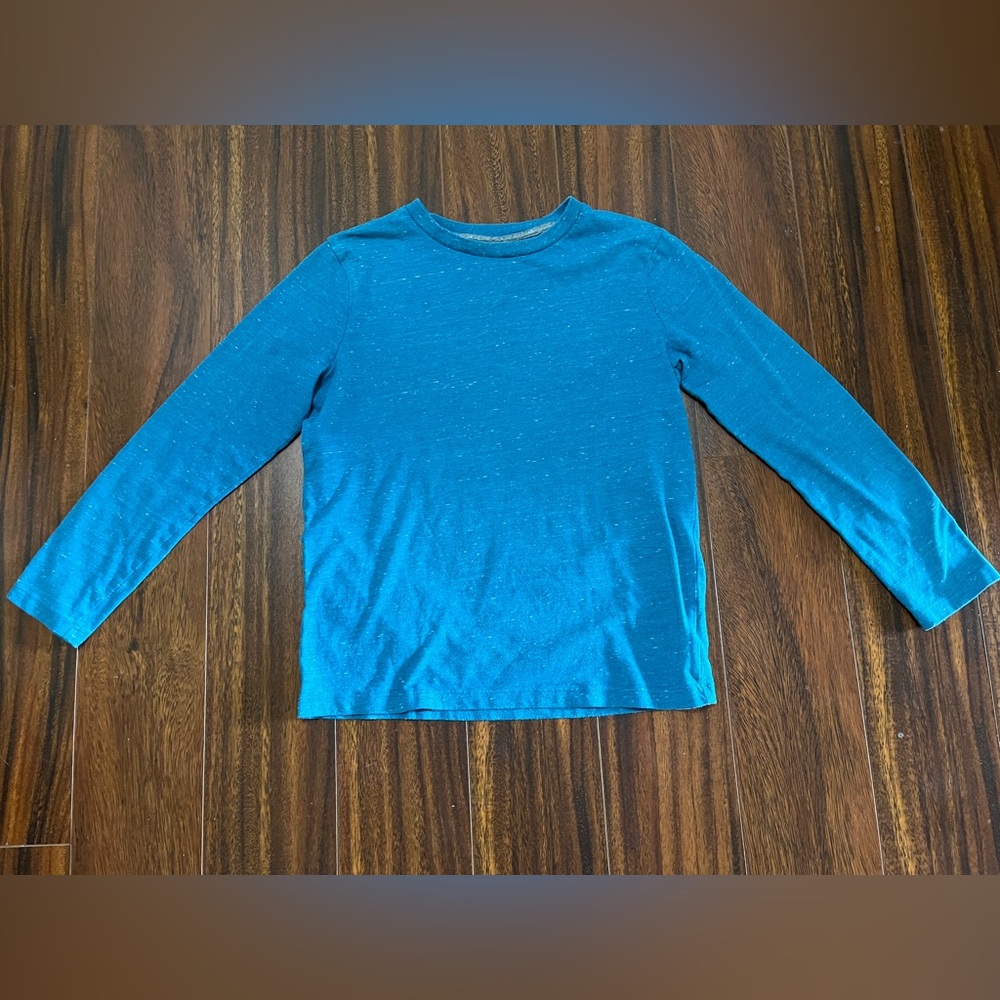 Old Navy boys’ 10-12 long sleeve T-shirt, heathered, teal